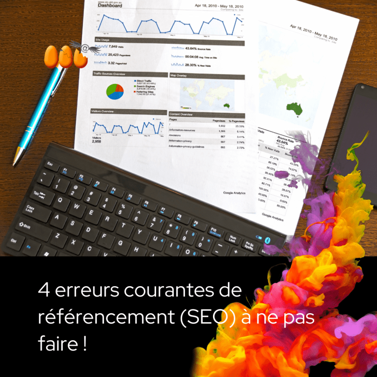 4 erreurs courantes de référencement (SEO) à éviter !